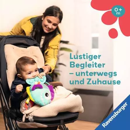 Play+ Pop-it Piranha (blau) - Babyspielzeug ab 0 Monaten