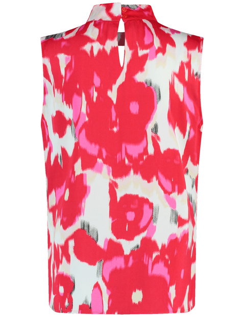 Ärmellose Bluse mit Alloverprint