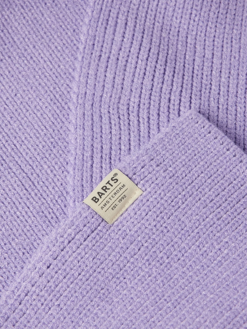Schal mit Label-Detail Modell 'Sisterbro' in flieder