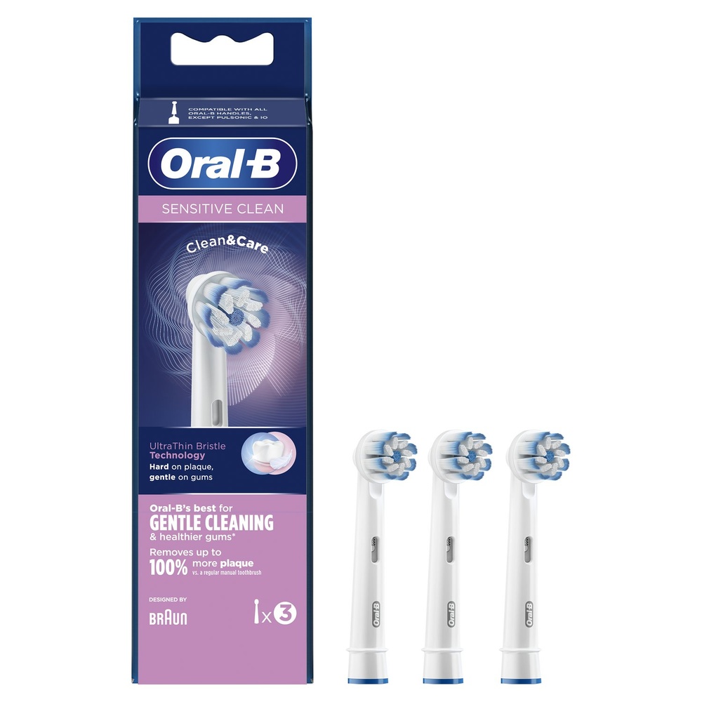 oral-b Oral-B Sensitive Clean Brossette, 3 Brossettes De Rechange