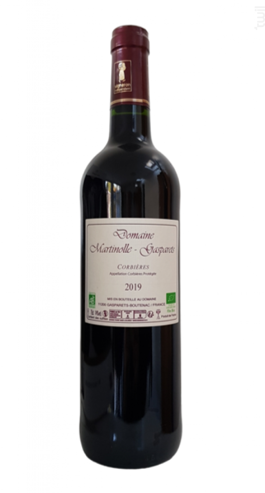 Corbières Artisanal BIO Domaine Martinolle-Gasparets Vin Rouge●Corbières 2019 75cl