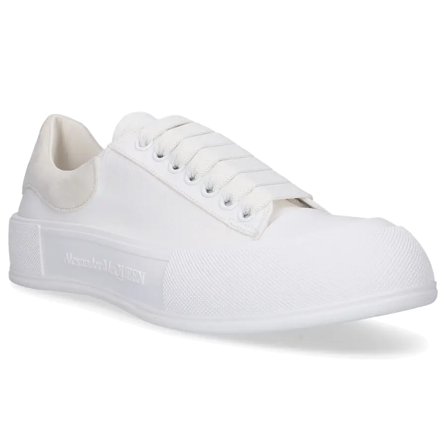 Alexander McQueen - Sneaker low DECK PLIMSOLL Baumwolle - weiß