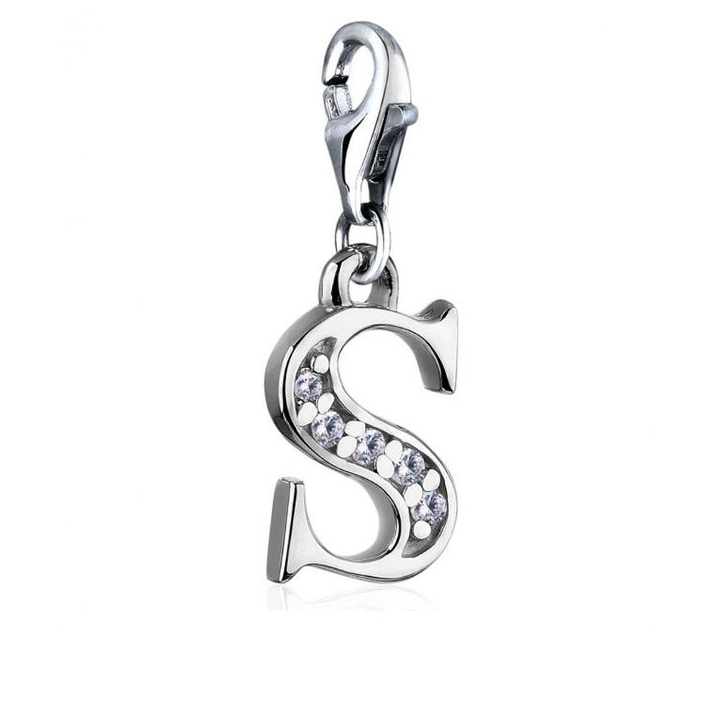 Nenalina Nenalina Amulette Charm lettre Pendentif individuel et personnalisé en argent 925 Pendentif