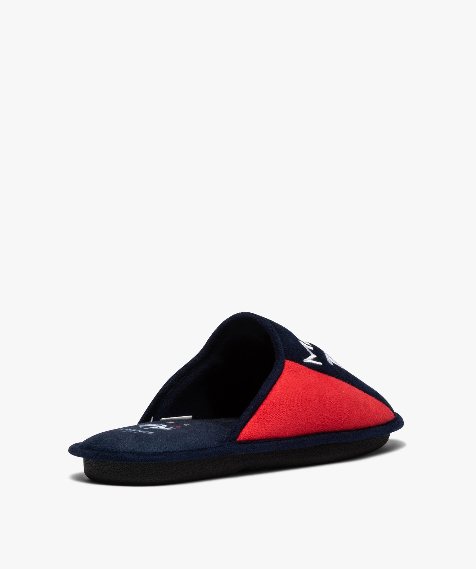 Chaussons homme mules plates en velours - Mbappé marine | GEMO