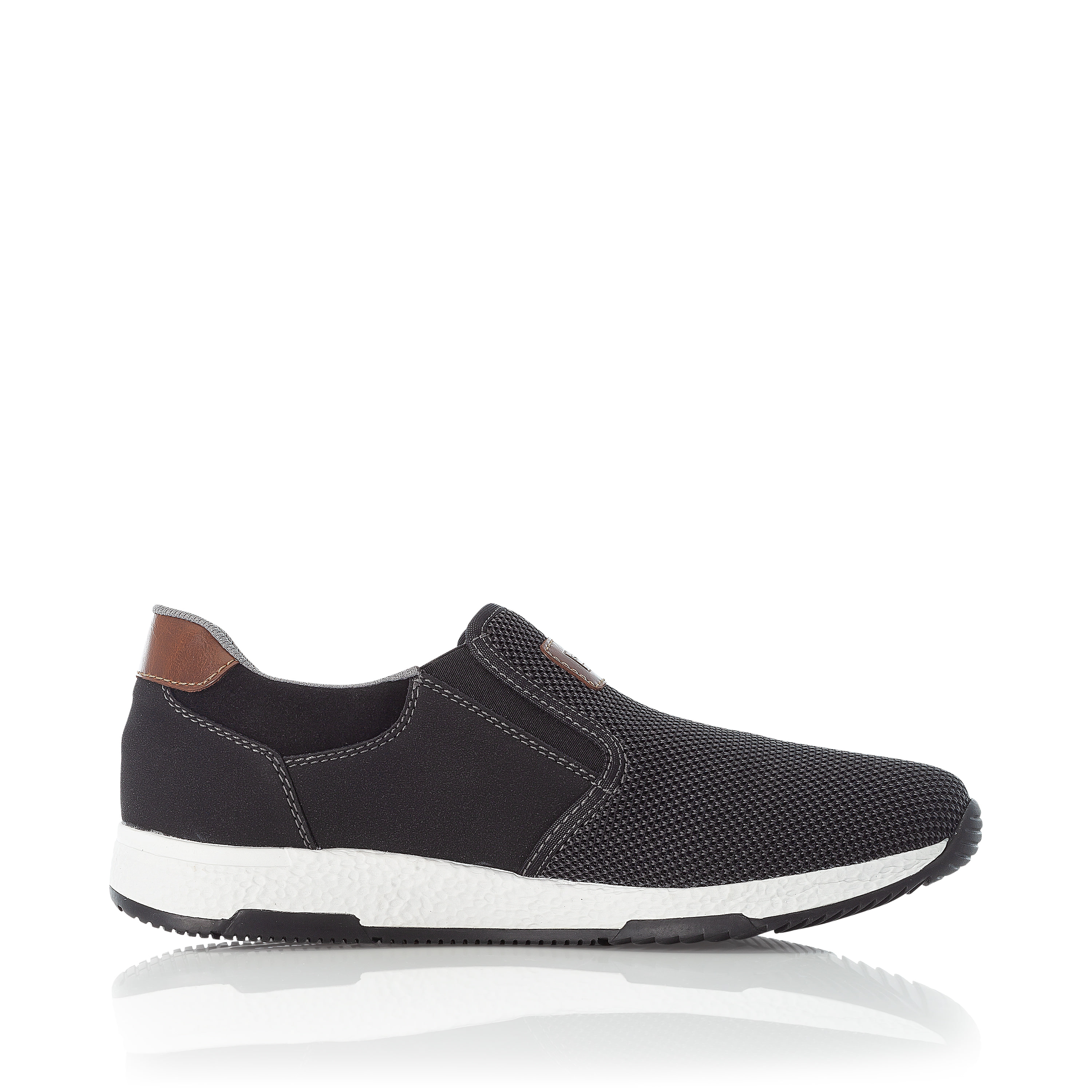 Rieker Herren Slipper asphaltschwarz