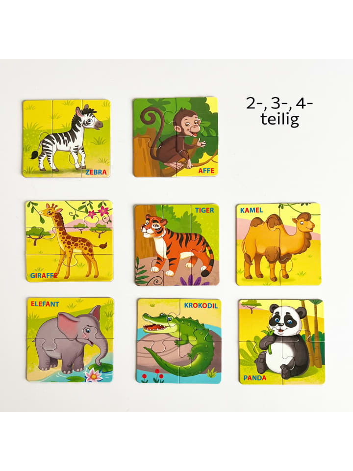 MAGNIKON Erste Puzzles Tiere in Afrika & Asien mit 25 Magneten- ab 3 Jahren günstig kaufen onesize
