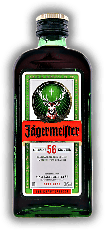 Jägermeister 0,10 Liter Jägermeister 0,10 Liter Ein in vielen Ländern der Erde beliebter Kräuterlikör mit einzigartigem und unverkennbarem Geschmack. 0,1	 Liter - Vol 35%