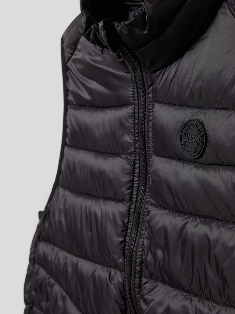 Steppweste mit Label-Detail Modell 'FLY' in schwarz