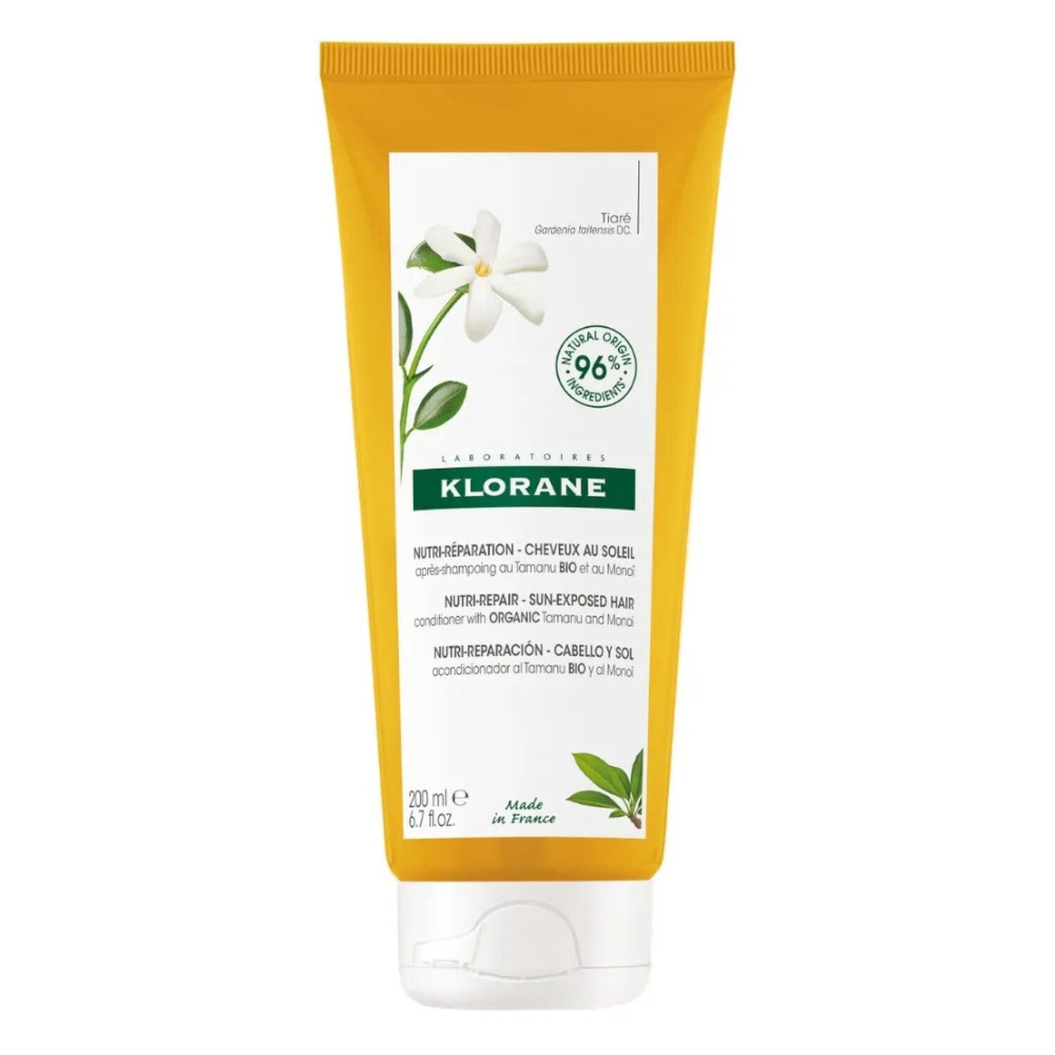 Klorane Baume Après-Shampoing Protection solaire Au Tamanu Bio et Monoï - 200ml