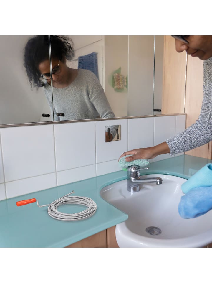 relaxdays 2 x Rohrreinigungsspirale in Silber - (L)10 m günstig kaufen onesize