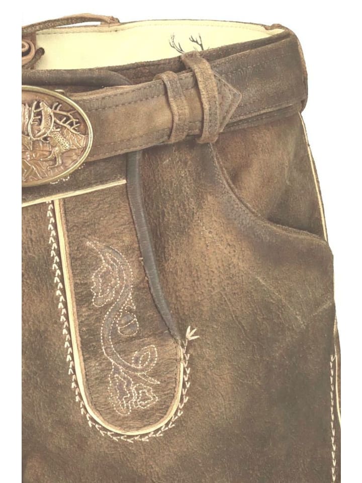 Spieth & Wensky Lederhose in Braun günstig kaufen