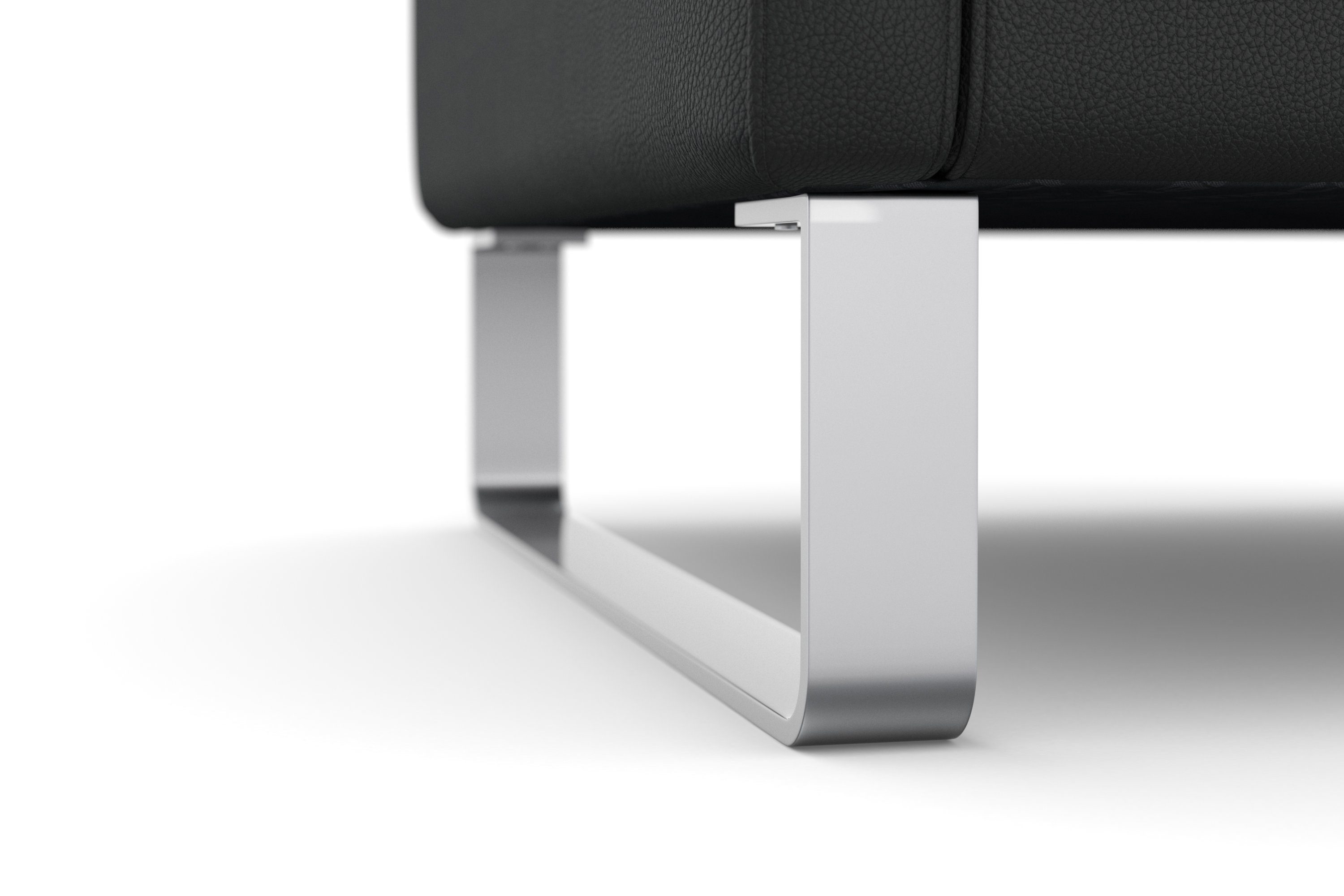 machalke® Sessel single, Ledersessel mit Metallkufen
