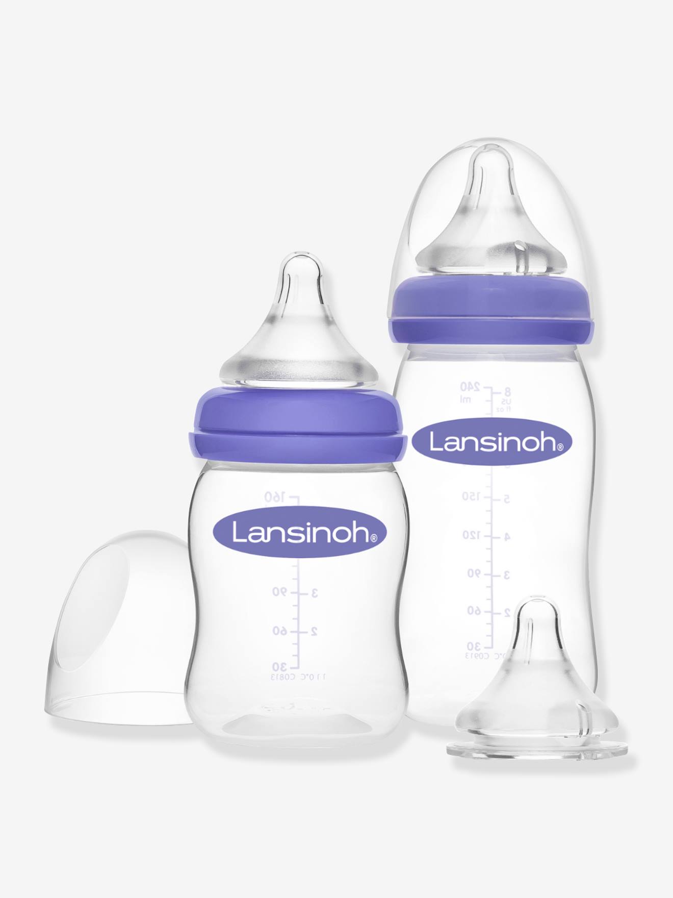 Set starter biberons et tétines LANSINOH NaturalWave® transparent/lilas