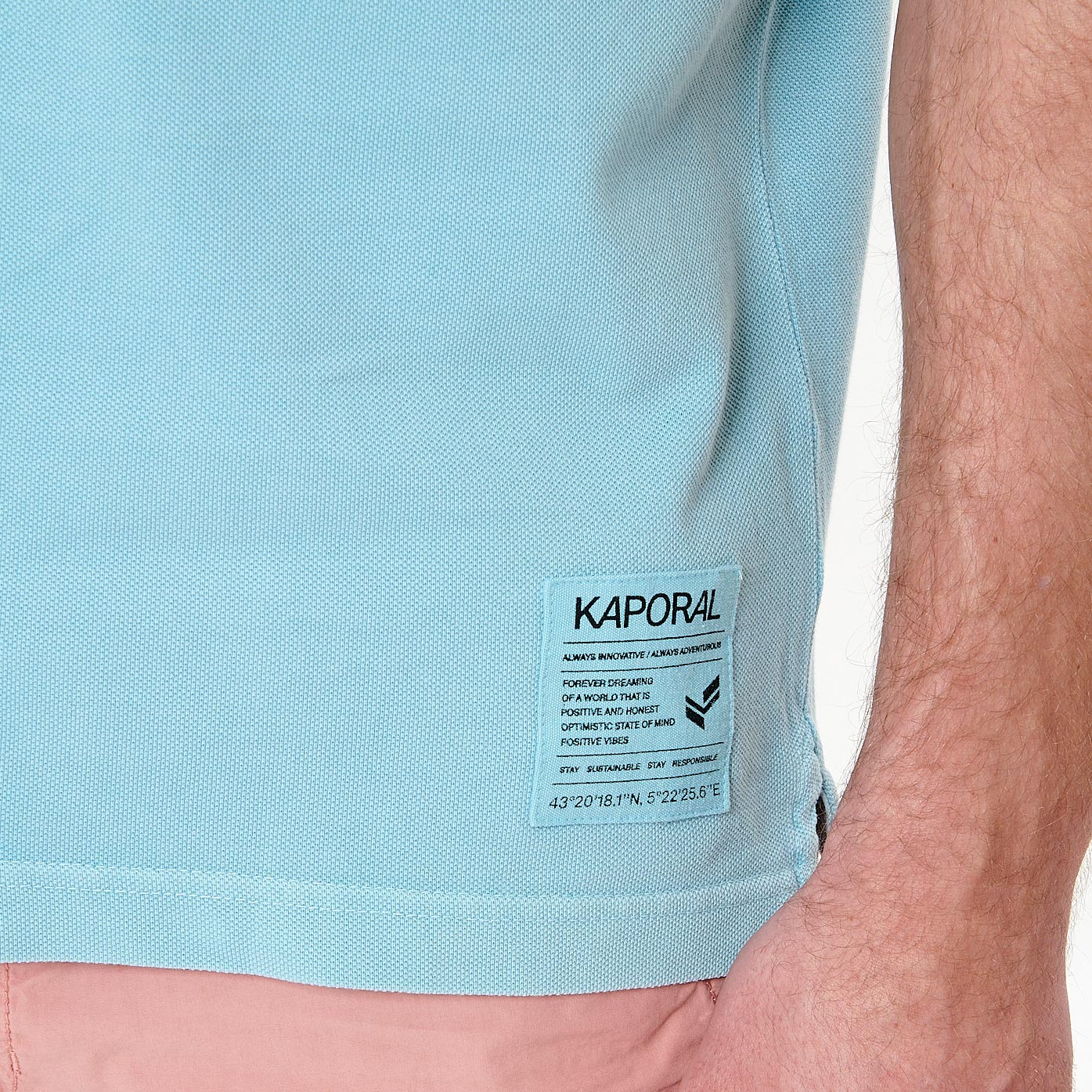 CORTO  Polo bleu Homme en 100% coton