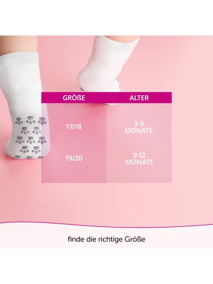 LaLoona Anti-Rutsch Socken / Krabbelsocken / Stoppersocken in weiss,braun günstig kaufen