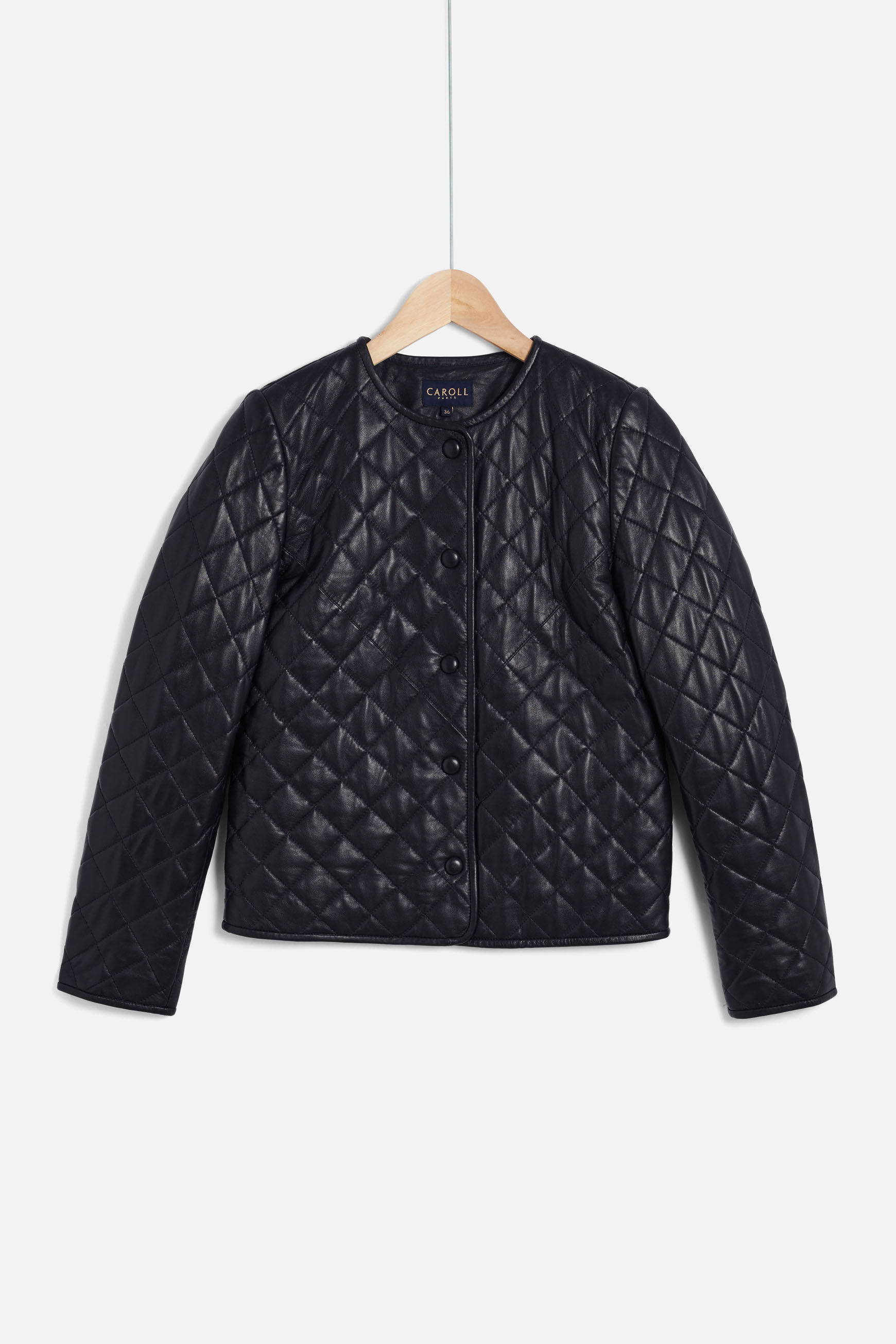 blazer chora 100% cuir noir femme