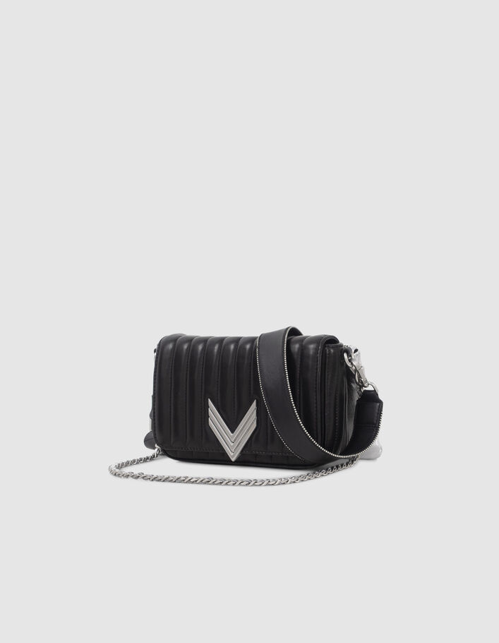 Le 111 MADISON AVENUE noir cuir matelassé Femme