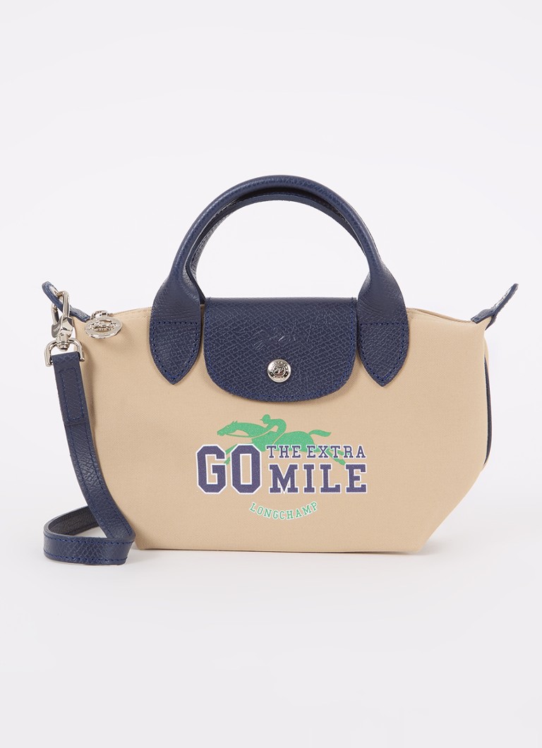 Geantă Longchamp Le Pliage Collection XS cu detalii din piele