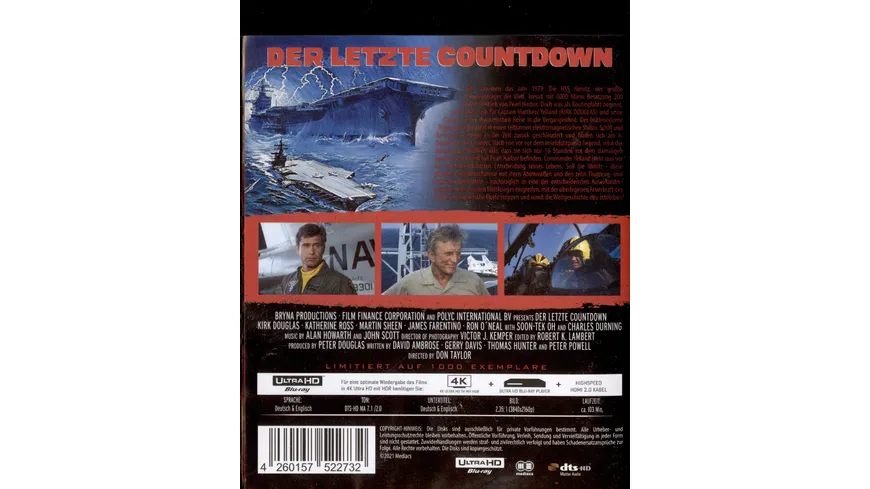DER LETZTE COUNTDOWN (The Final Countdown) Limited Edition  (4K Ultra HD)