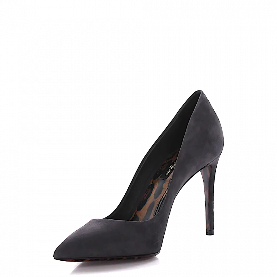 Dolce & Gabbana - Pumps Kate R Veloursleder grau - grau