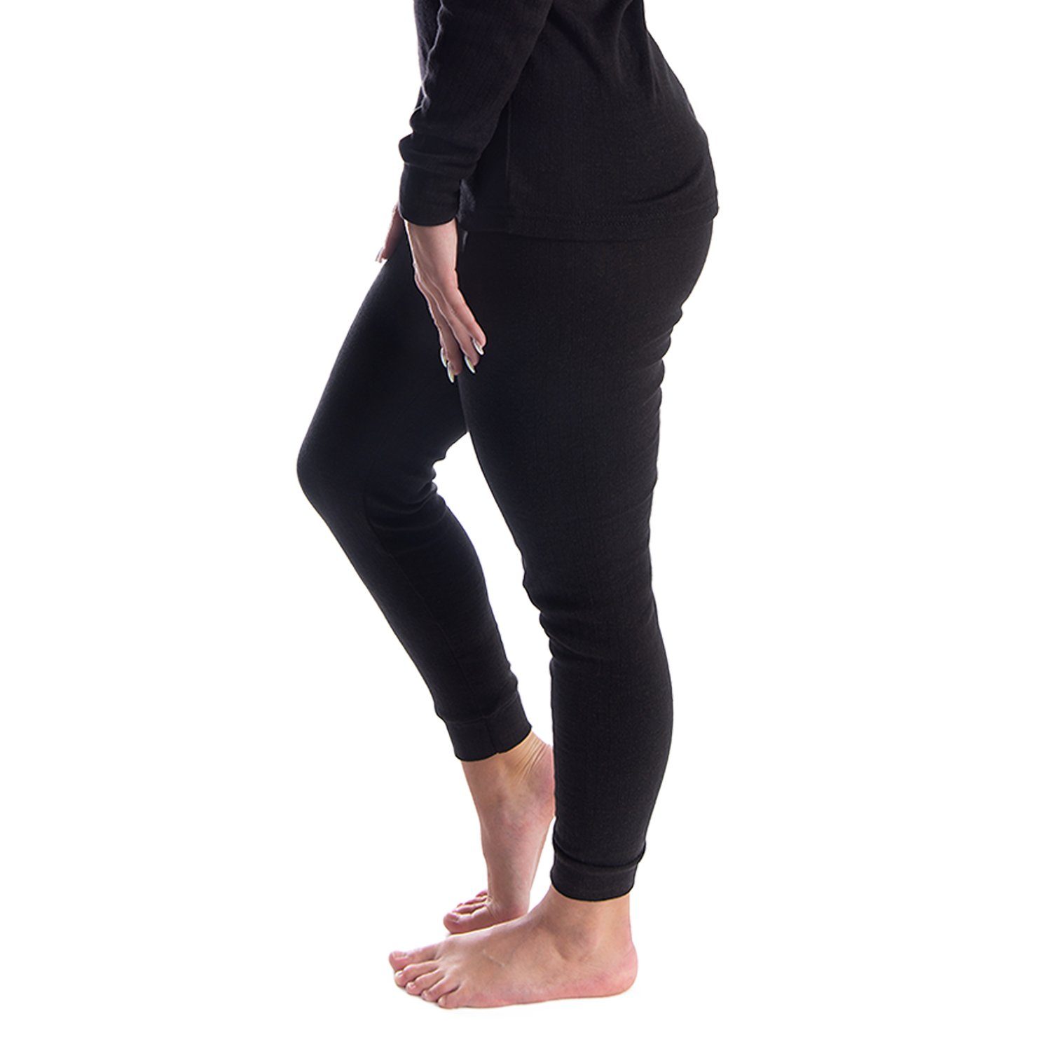 Black Snake Thermounterhose cozy (Spar-Set, 2-St) Damen lange Unterhosen mit Innenfleece 2er-Pack