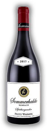 Fritz Waßmer, Sommerhalde Bombach, Spätburgunder, Lagenwein, trocken, 2017, Baden  Fritz Waßmer, Sommerhalde Bombach, Spätburgunder, Lagenwein, trocken, 2017, Baden   Jahrgang 2017 - 0,75	 Liter - Vol 13,0%