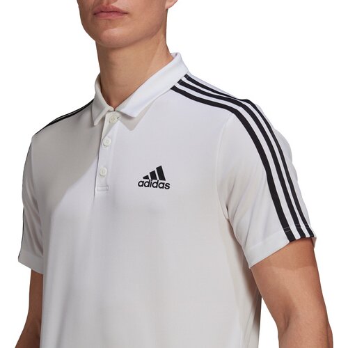 ADIDAS HERREN PRIMEBLUE DESIGNED TO MOVE SPORT 3-STREIFEN POLOSHIRT