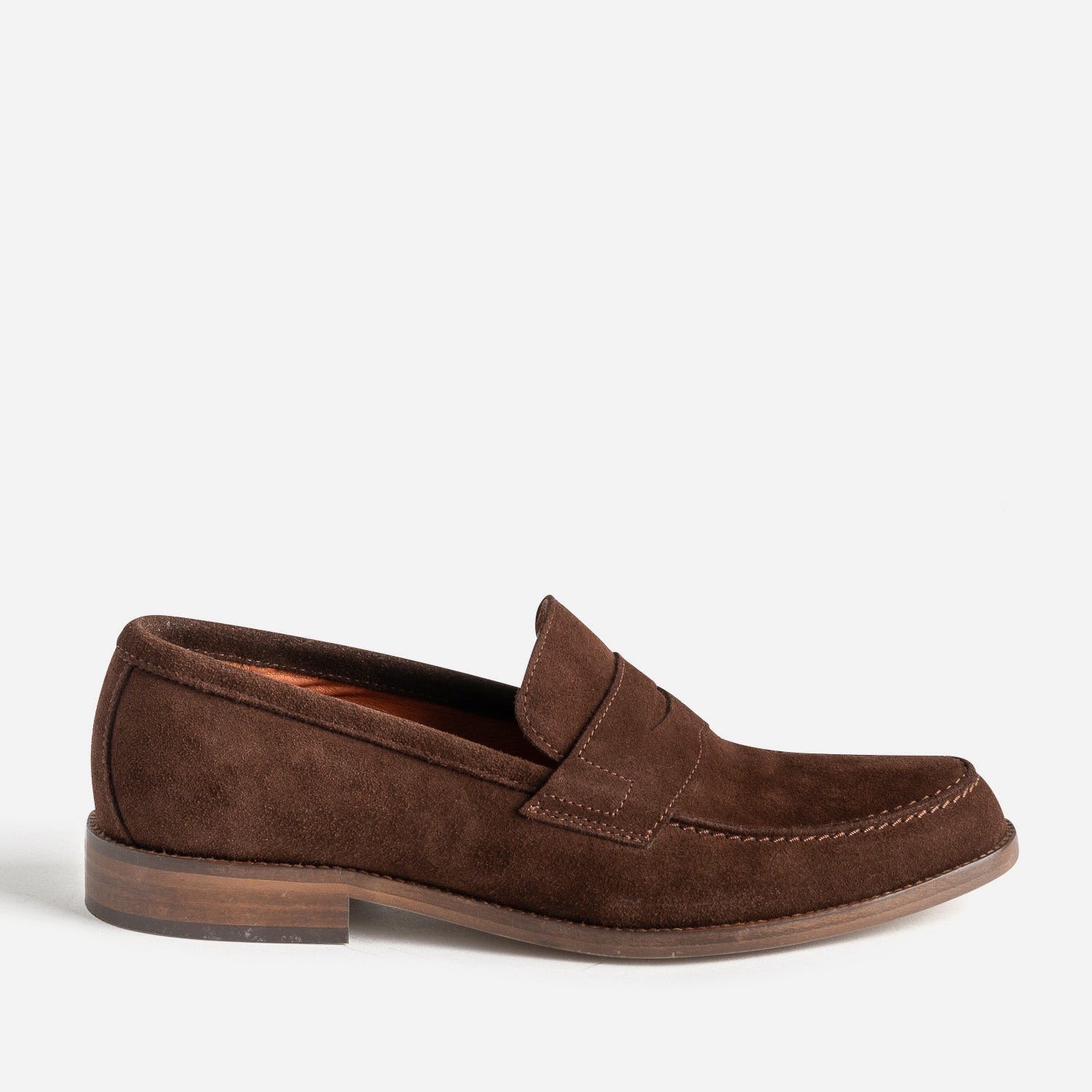 Mocassin éco-conçu marron cuir velours