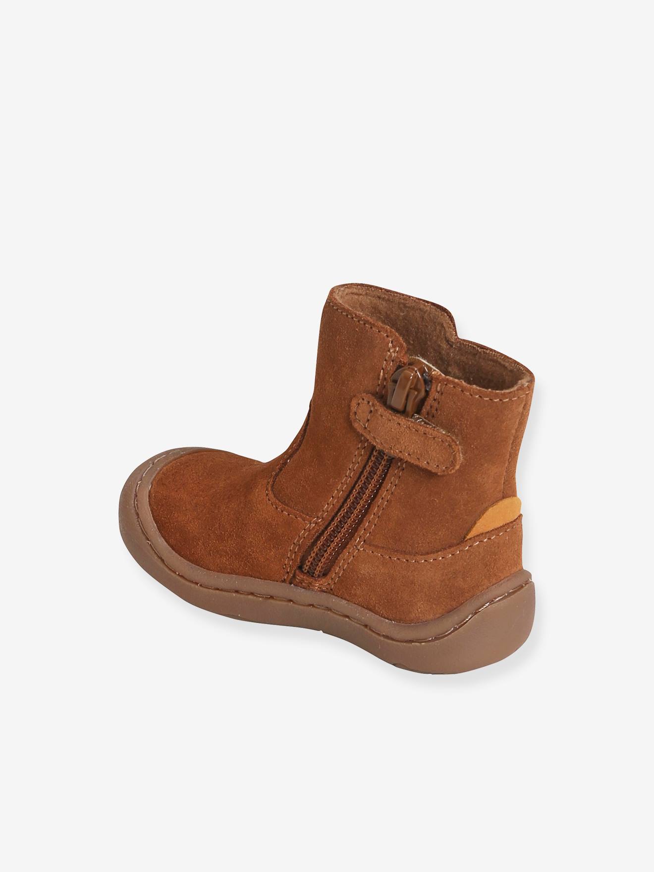 Vertbaudet Mädchen Baby Krabbelschuhe - braun