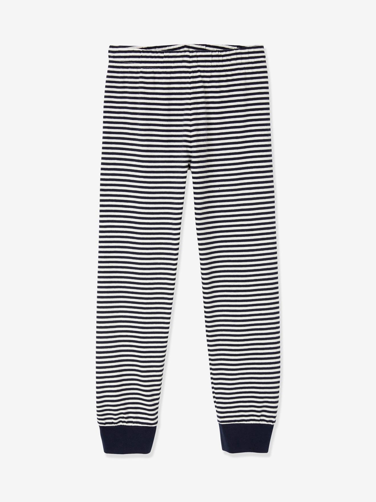 Vertbaudet 2er-Pack Jungen Schlafanzüge im Marine-Style BASIC Oeko-Tex - nachtblau/kariert