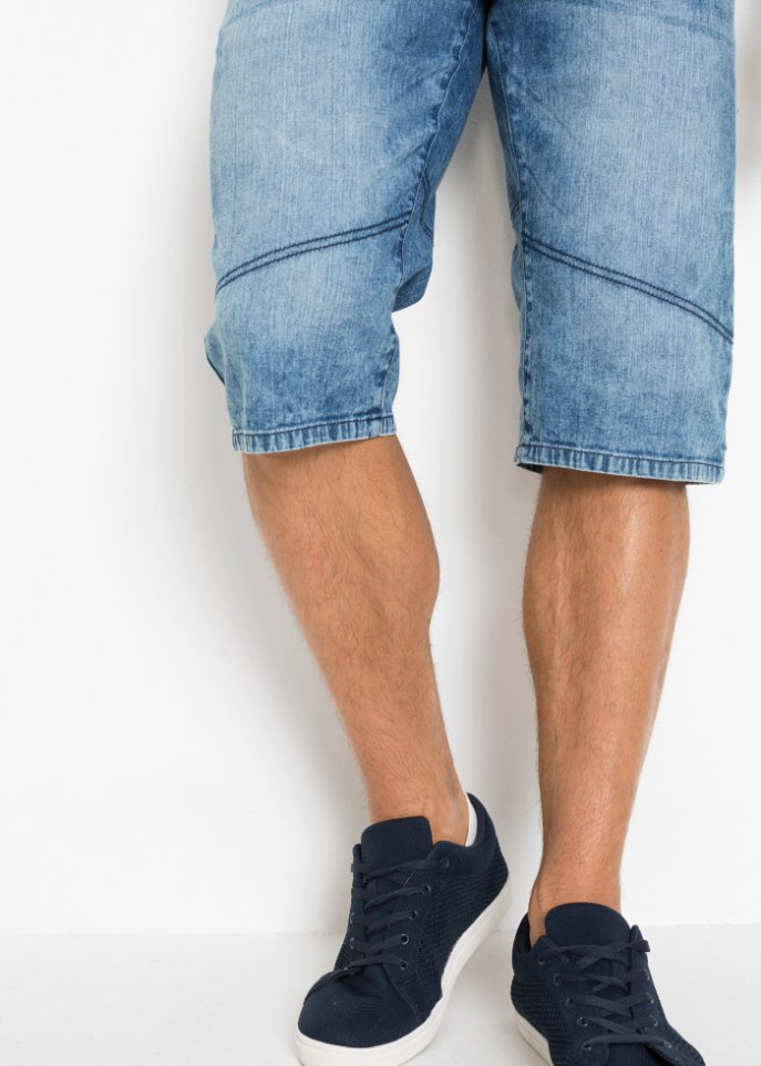 Stretch-Jeans-Long-Bermuda, Regular Fit