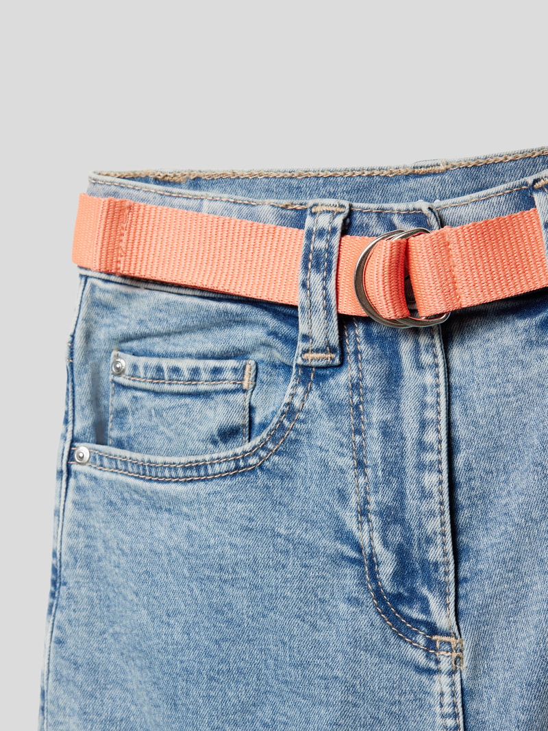 Jeans in melierter Optik in blau
