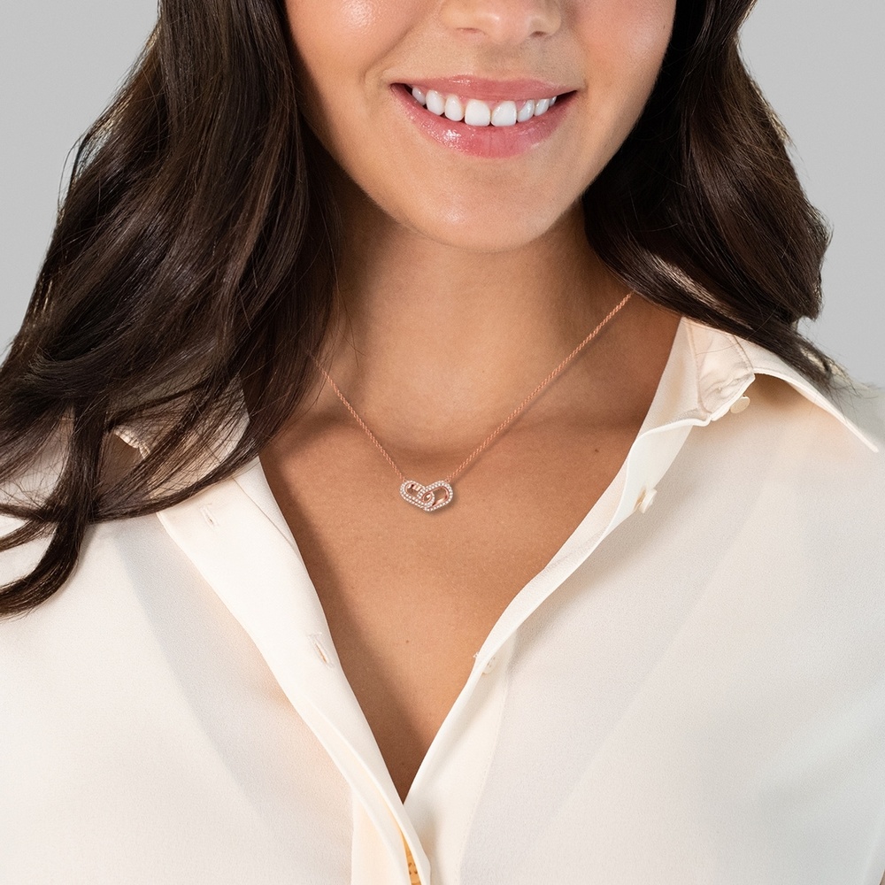 Glanzstücke München Collier en argent Argent sterling Oxyde de zirconium (CZ) en Or rose collier