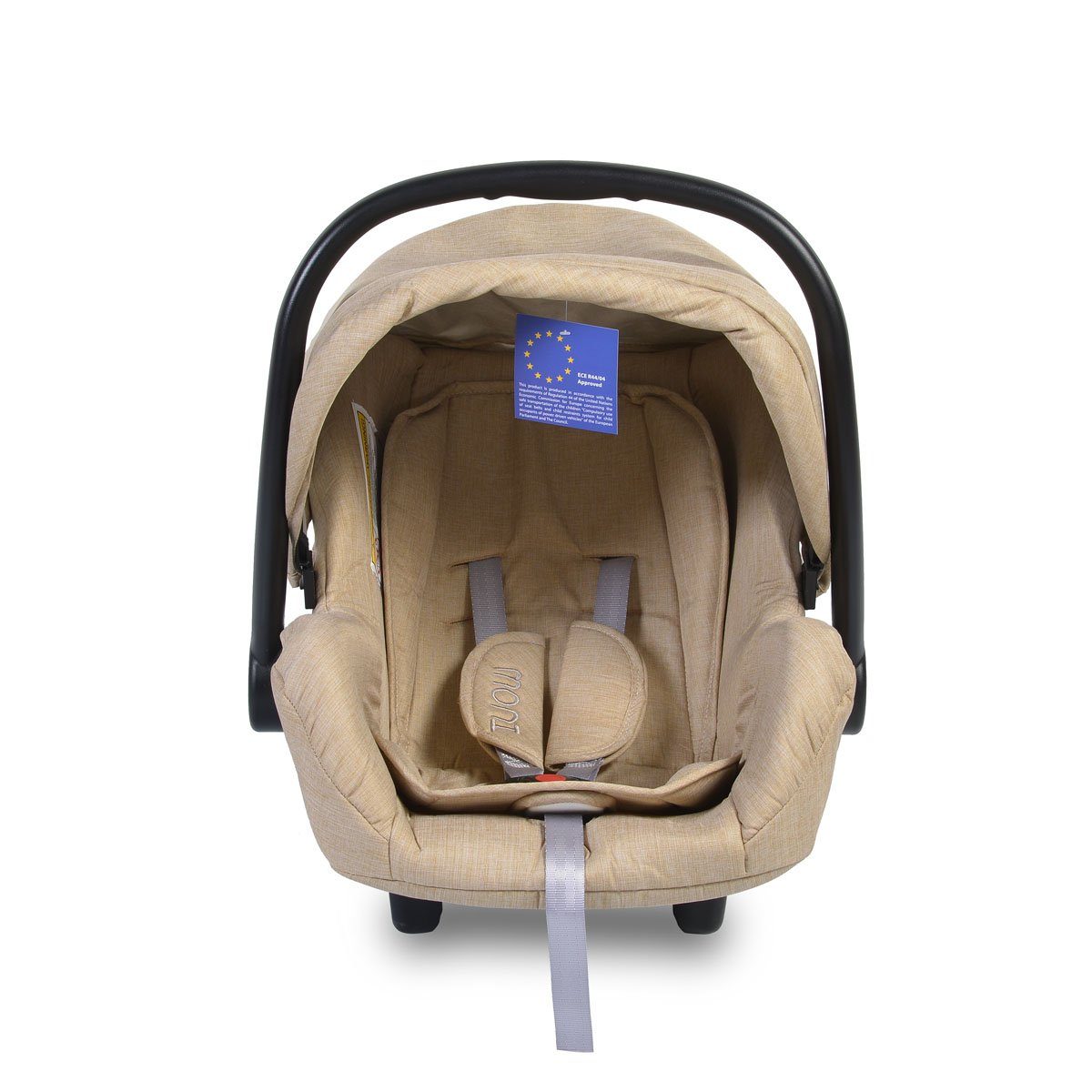 Moni Babyschale Babyschale Moni Gruppe 0+, bis: 13 kg, (0 - 13 kg) Fußabdeckung Sitzpolster 3-Punkt Gurt
