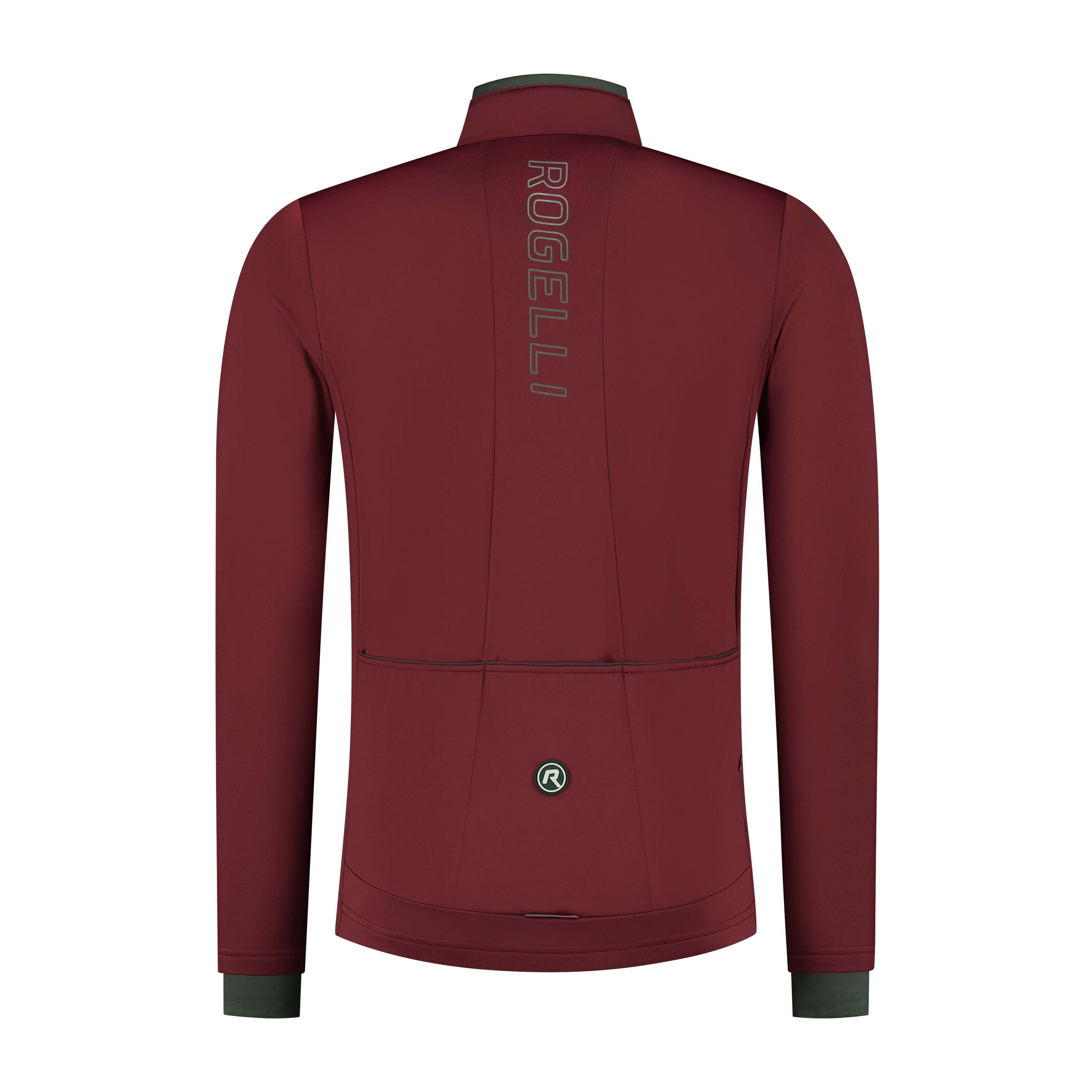 Rogelli Essential Bordeaux Herren Langarm-Radtrikot
