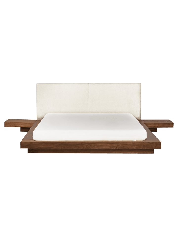 Beliani Doppelbett ZEN in Braun/Weiß - (W) 308 x (H) 86 x (L) 229 cm günstig kaufen onesize