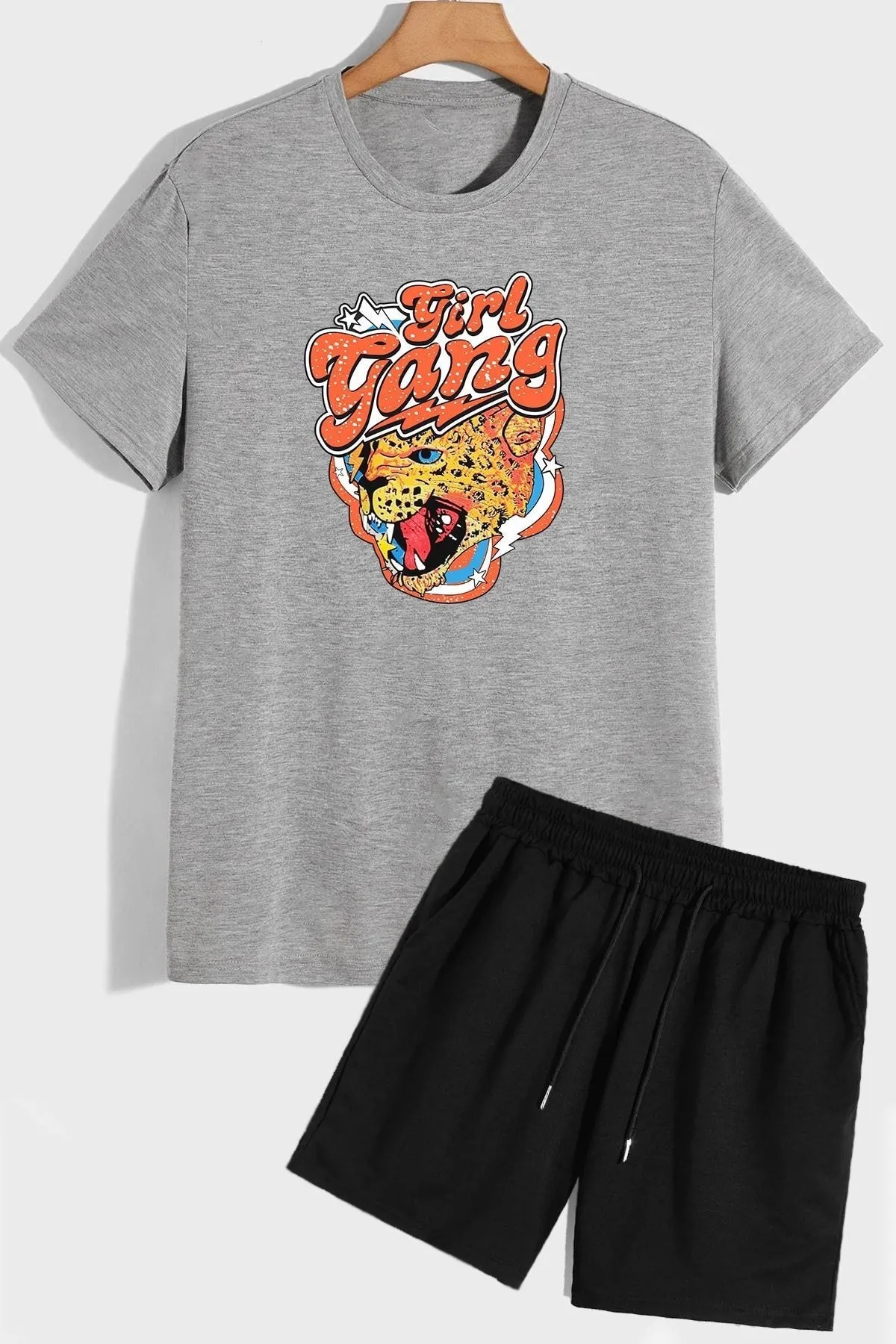 trendypassion  Girlgang Shorts T-Shirt-Trainingsanzug-Set