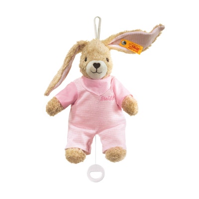 Hoppel Hase Spieluhr, 20 cm, rosa