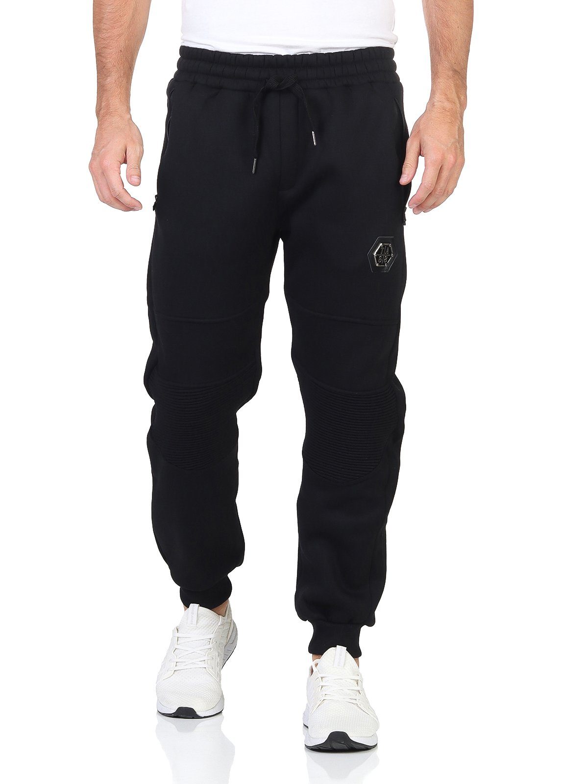 OriginalYou Jogginghose Jogginghose gefüttert Herren warme Winter Sweathose Schnürung Wärmendes Innenfleece, Seitentaschen mit Reißverschluss