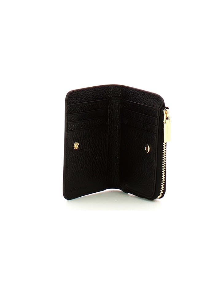 COCCINELLE Leder-Geldbörse in Schwarz - (B)13 x (H)8,5 x (T)4 cm günstig kaufen onesize
