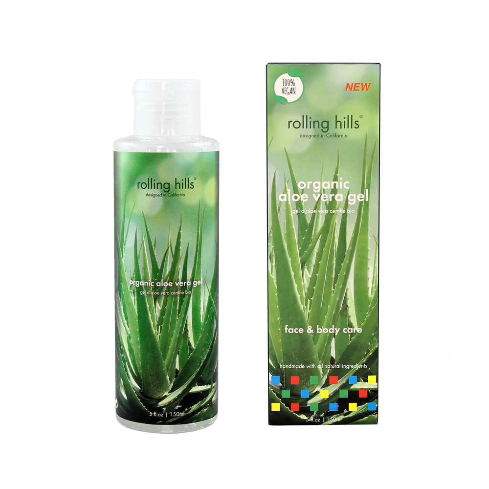 rolling hills Organic Gel Aloe Vera Face & Body Care Gel Aloe Vera
