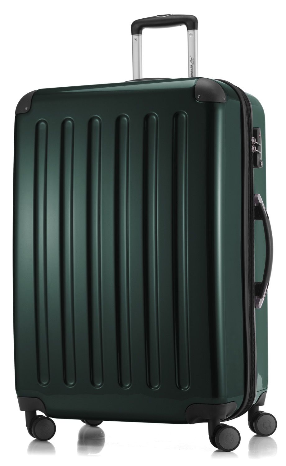 Alex - suitcase hard shell dark blue glossy, TSA, 65 cm, 74 liters