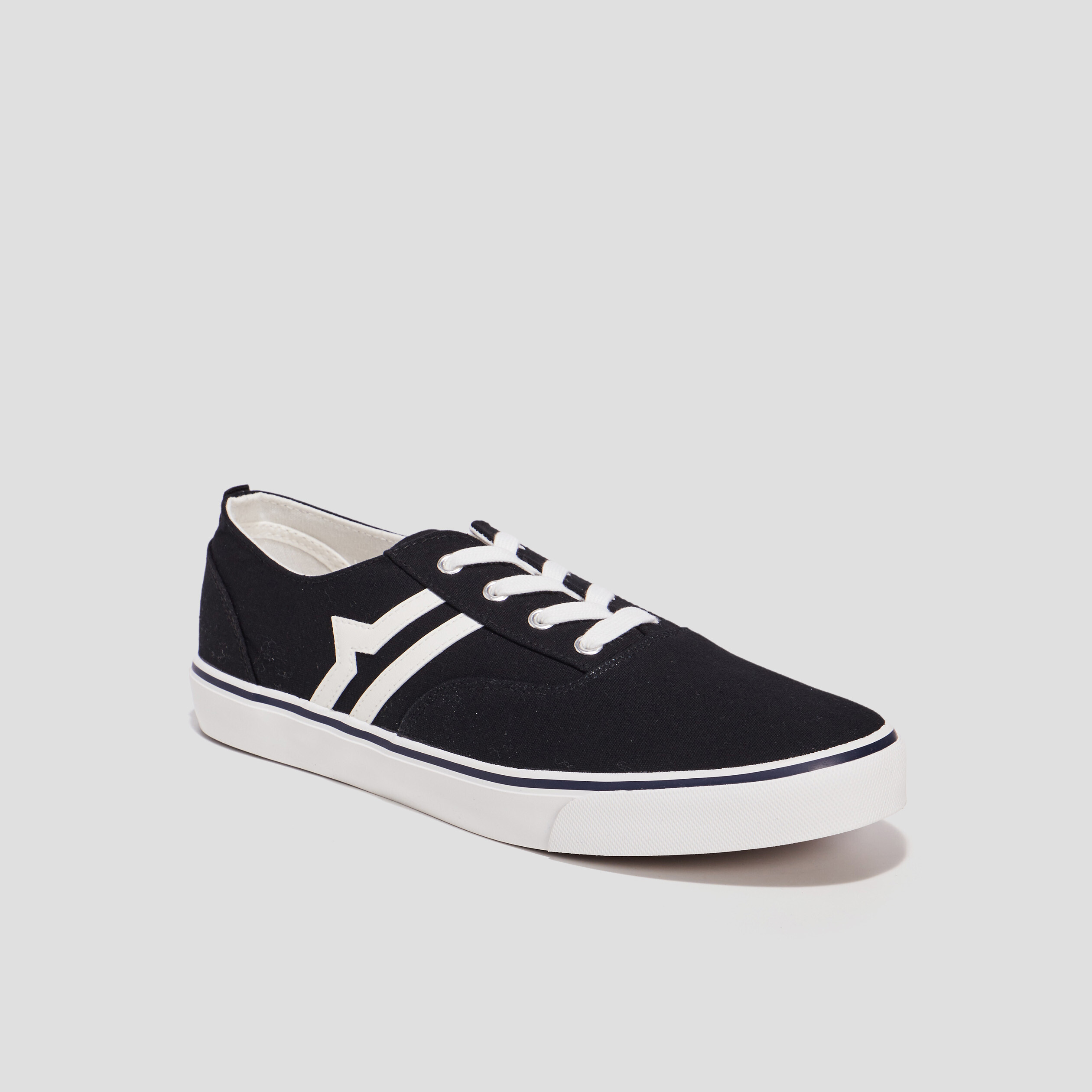Tennis en toile à lacets Creeks noir homme | La Halle