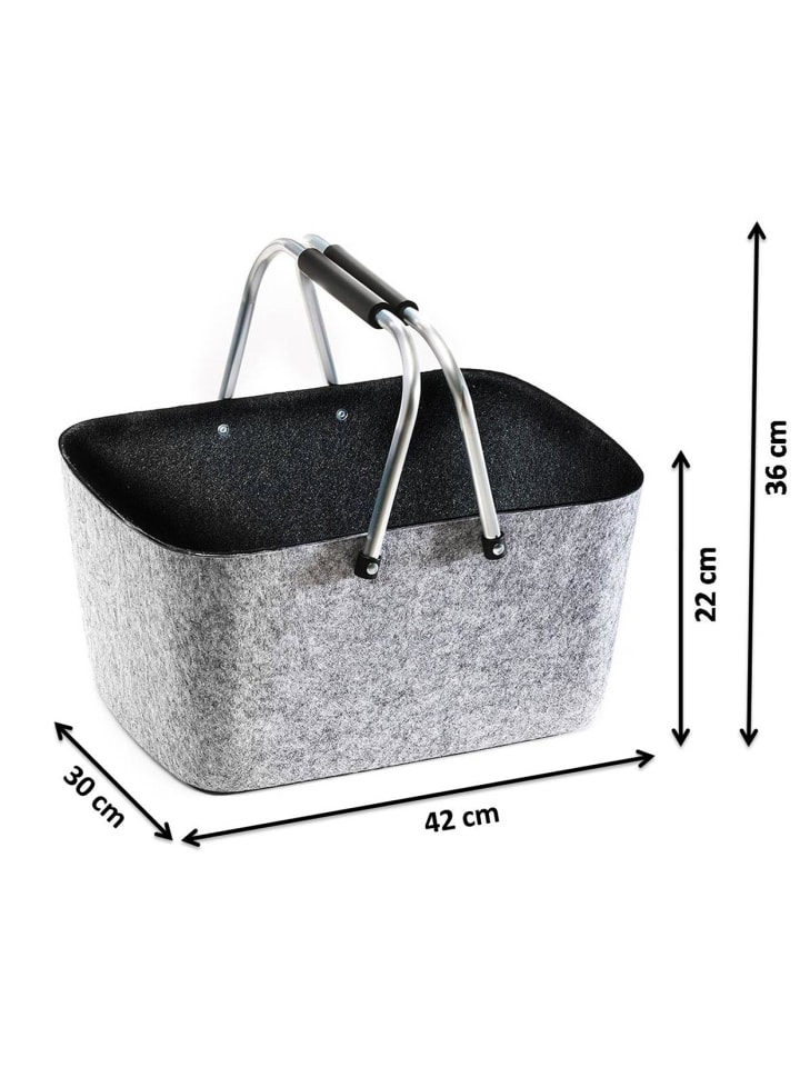 kobolo Einkaufskorb FOLDGRAY42 in Grau günstig kaufen onesize