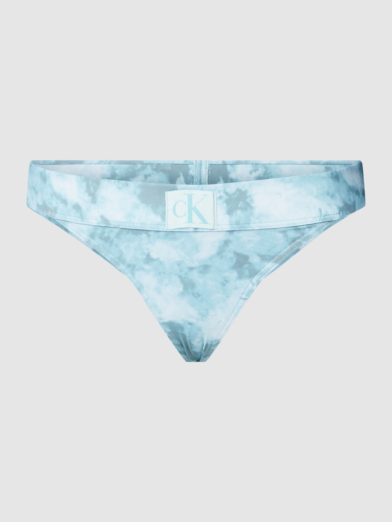 Bikini-Slip im Batik-Look in hellblau