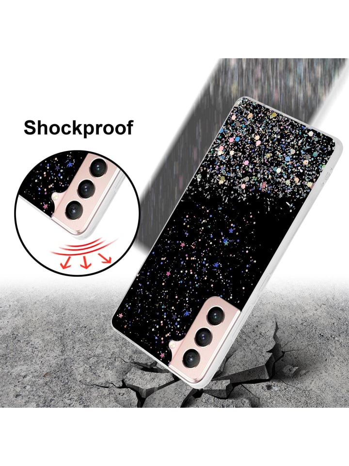 cadorabo Hülle für Samsung Galaxy S21 5G Glitter in Schwarz mit Glitter günstig kaufen onesize