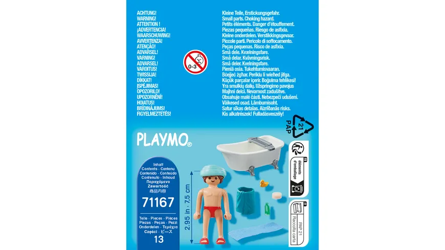 PLAYMOBIL 71167 - Special Plus - Mann in der Badewanne