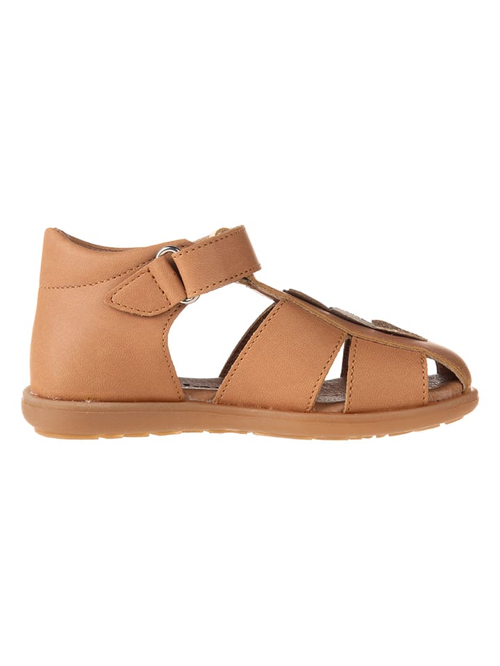 kmins Leder-Halbsandalen in Hellbraun günstig kaufen
