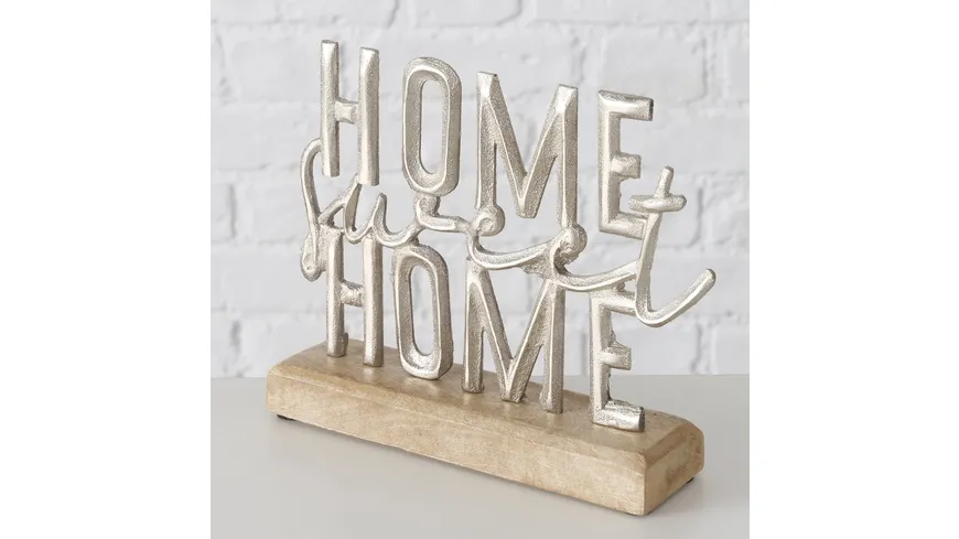 Boltze Schriftzug HomeSweetHome natur, silber