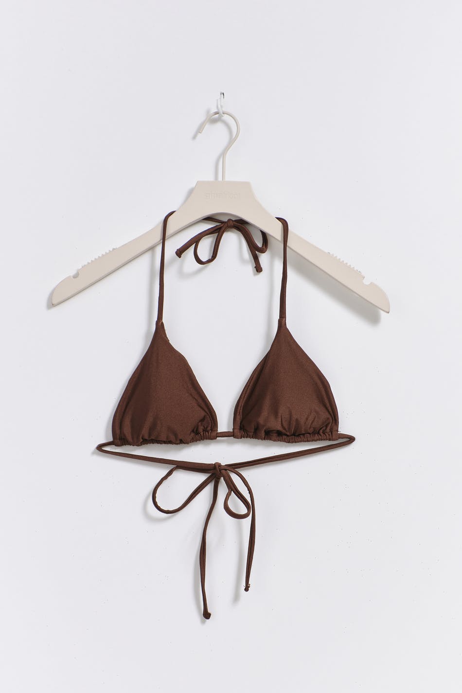 Highshine triangle bikini top